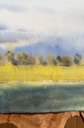 Жанна Губина (Авторская графика - 
                  56 x 38 см) Между небом и землей