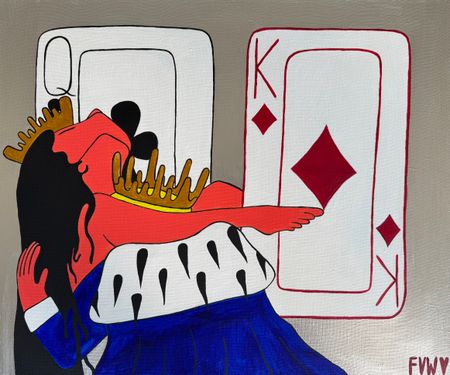 Виолетта Киселева (Картина, живопись - 
                  60 x 50 см) Масть-страсть