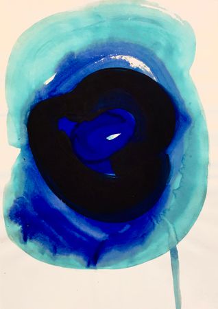 Марина Колдобская (Авторская графика - 
                  61 x 86 см) Blue Cloud