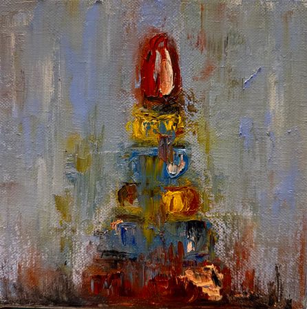 Белла Новинькова (Картина, живопись - 
                  20 x 20 см) Пирамидка