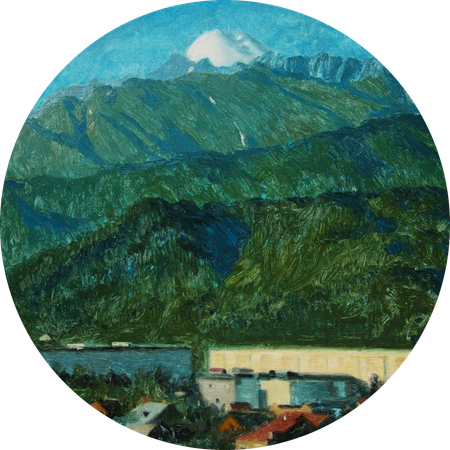 Алан Хатагты (Картина, живопись - 
                  40 x 40 см) Казбек