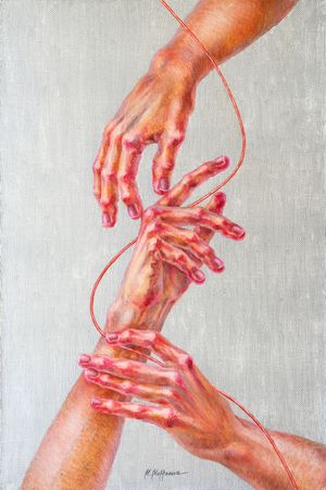 Мария Мельцаева (Картина, живопись - 
                  40 x 60 см) Связь