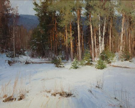 Евгений Бурцев (Картина, живопись - 
                  100 x 80 см) Проблески тепла