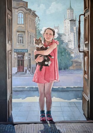 Анна Белан (Картина, живопись - 
                  70 x 100 см) Переезд