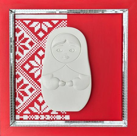 Ольга Зайцева (Картина, живопись - 
                  25 x 25 см) Славянский шик №25