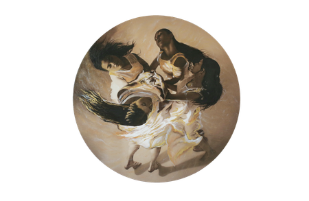 Татьяна Сенчило (Картина, живопись - 
                  100 x 100 см) Работа из проекта "Живая или мертвая"