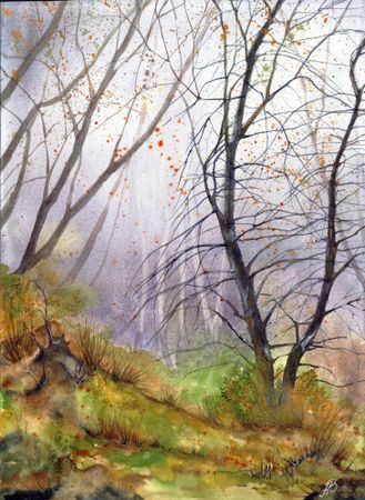 Алла Валежина (Авторская графика - 
                  30 x 42 см) Осенняя сюита