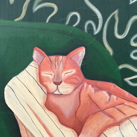 Елена Королева (Картина, живопись - 
                  50 x 50 см) Рыжий кот