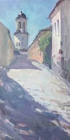 Мария Волкова (Картина, живопись - 
                  28.5 x 55 см) Улица Водной Заставы