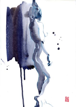 Виктория Севастьянова (Авторская графика - 
                  20 x 29 см) Ню 099