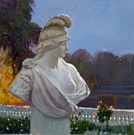 Алексей Кротов (Авторская графика - 
                  30 x 30 см) Скульптура в усадьбе Архангельское