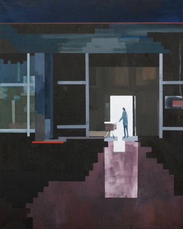 Анна Мельниченко (Картина, живопись - 
                  80 x 100 см) Служебный вход