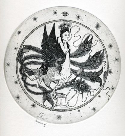 Таня Пёникер (Графика печатная - 
                  50 x 50 см) Серия "Семь"