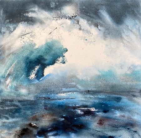 Анна Богинская (Авторская графика - 
                  38 x 38.5 см) Волна