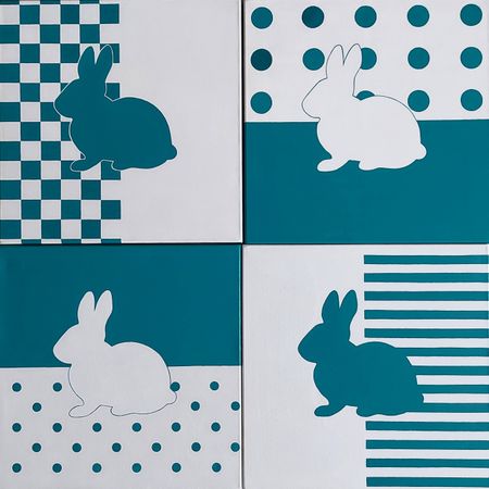 Татьяна Попова (Картина, живопись - 
                  80 x 80 см) Следуй за белым кроликом №2
