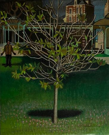 Иван Афонский (Картина, живопись - 
                  26.5 x 32.5 см) Дерево