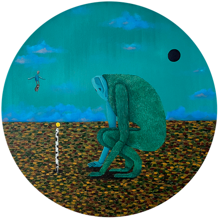 Леша Мелки (Картина, живопись - 
                  50 x 50 см) Не отчаивайся