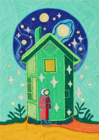 Екатерина Николаева (Вышивка - 
                  21 x 30 см) Звёзды под окном