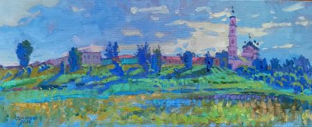 Ольга Семченко (Картина, живопись - 
                  50 x 19.7 см) Утро в Елабуге