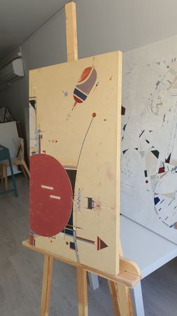 Ася Багаева (Картина, живопись - 
                  40 x 70 см) Станция 1