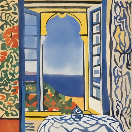 Нина Цориева (Картина, живопись - 
                  70 x 70 см) Марокко