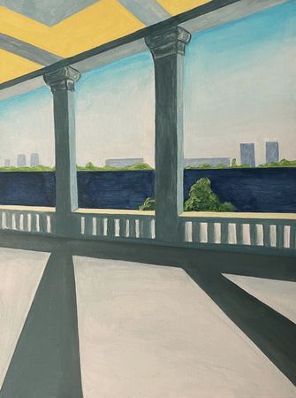 Мария Субботина (Авторская графика - 
                  30 x 40 см) Северный Речной вокзал