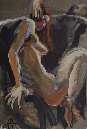 Диана Дербеденева (Картина, живопись - 
                  35 x 50 см) Обнаженная Д