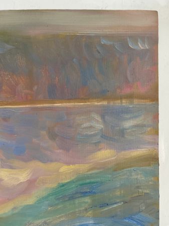 Маргарита Чигодайкина (Картина, живопись - 
                  50 x 50 см) Здесь может быть тихо. Берег