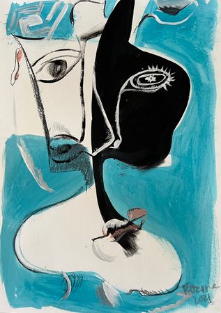 Валерия Козина (Авторская графика - 
                  42 x 60 см) A simple smile