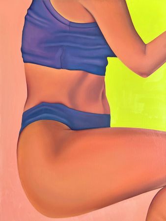 Анастасия Керекеша (Картина, живопись - 
                  60 x 80 см) Девушка в фиолетовом 2.0