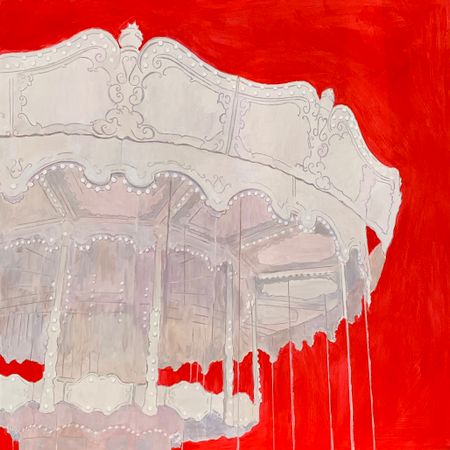 Людмила Акиньшина (Картина, живопись - 
                  80 x 80 см) Карусель ( призрак)