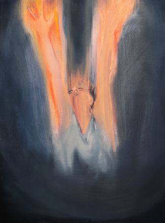 Надежда Прадес (Картина, живопись - 
                  30 x 40 см) Где-то среди ночи