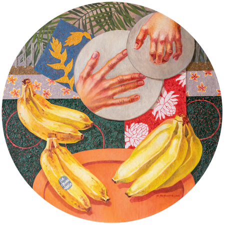 Мария Мельцаева (Картина, живопись - 
                  50 x 50 см) Мы приветствуем тебя, Мария. Взгляд Техааманы