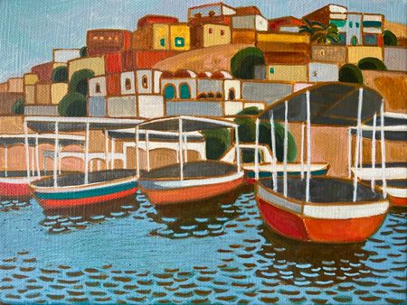 Мила Гаврилова (Картина, живопись - 
                  40 x 30 см) Асуан