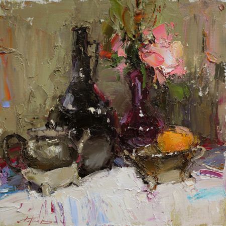 Евгений Бурцев (Картина, живопись - 
                  40 x 40 см) Блестяшки
