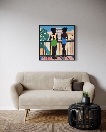 Нина Цориева (Картина, живопись - 
                  70 x 70 см) Сестры