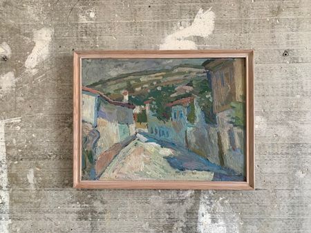 Елизавета Тульчинская (Картина, живопись - 
                  40 x 39 см) Улица. Этюд