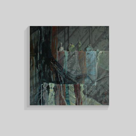 Ася Багаева (Картина, живопись - 
                  60 x 60 см) Магазинчик бабушки