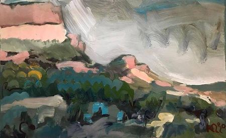 Алексей Костяков (Картина, живопись - 
                  80 x 40 см) Розовые горы