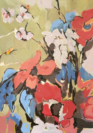 Ольга Змиевец (Авторская графика - 
                  70 x 100 см) Цвет говорит первым