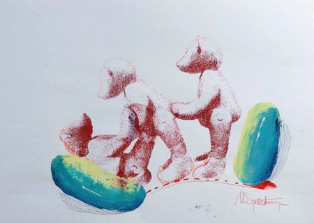Наталия Спечинская (Авторская графика - 
                  60 x 42 см) Пружинящая конструкция