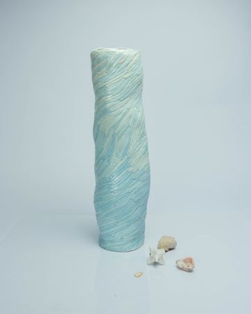Ольга Симонова (Скульптура - 
                  10 x 36 см) Ваза "Мое море"