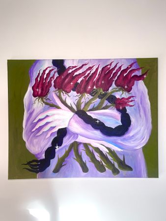 Лера Варпаева (Картина, живопись - 
                  50 x 40 см) В поле