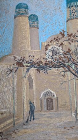 Екатерина Маланьина (Авторская графика - 
                  25 x 36 см) Бухара (2)