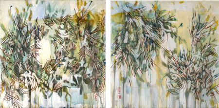 Раиса Граф (Картина, живопись - 
                  120 x 60 см) 13  диптих из цикла "Дао"