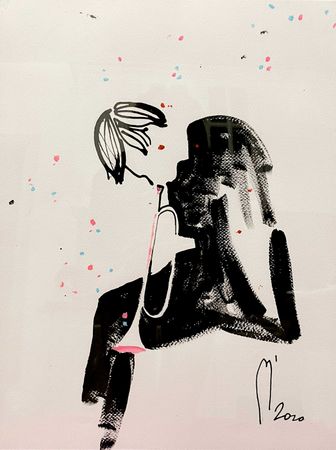 Максим Савва (Авторская графика - 
                  30 x 40 см) Трубач