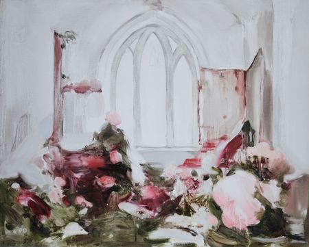 Олеся Рубеко (Картина, живопись - 
                  100 x 80 см) Temple And Flowering Bushes