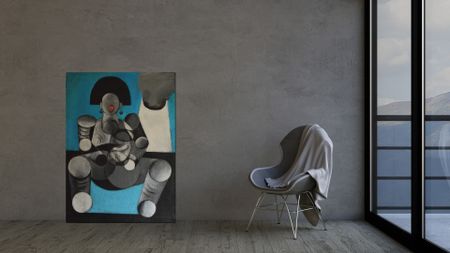 Лиля Ким (Картина, живопись - 
                  85 x 109 см) Мадонна с младенцем. Черная