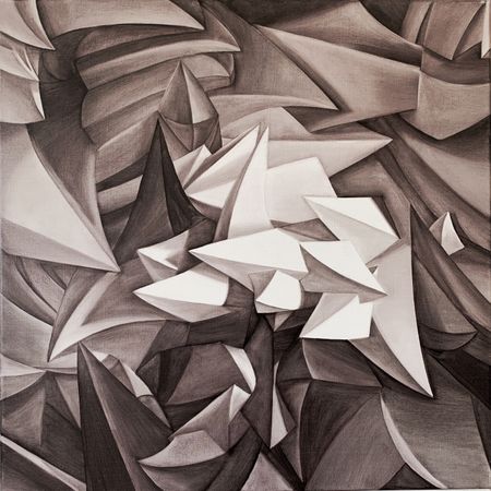 Ольга Тобрелутс (Картина, живопись - 
                  60 x 60 см) Транскодер Армагеддон. I