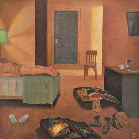 Анастасия Мотина (Картина, живопись - 
                  65 x 65 см) Сундук "Мертвеца"